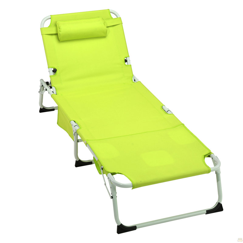 3-In-1 Heavy Duty Tanning Chair With Face Hole Adjustable 5-Position Folding Chaise Lounge Chairs