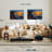 Golden Sun Above Pebble Beach Canvas Print-102358364