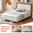 Wooden platform bed with upholstered base-2029263065-2029263067