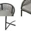 Tabouret de comptoir de 25 po avec dossier tissé, structure de support en métal, assise rembourrée avec assise en fer, aspect élégant