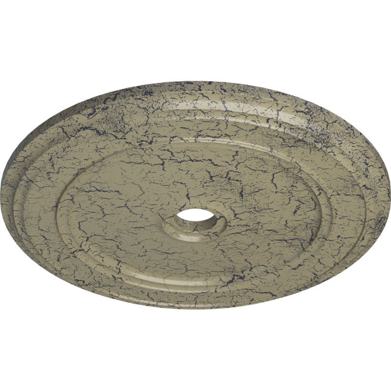 Médaillon de plafond Endurathane Delfina, DE 40 po x P 1 7/8 po, finition cuivre Flash peint à la main