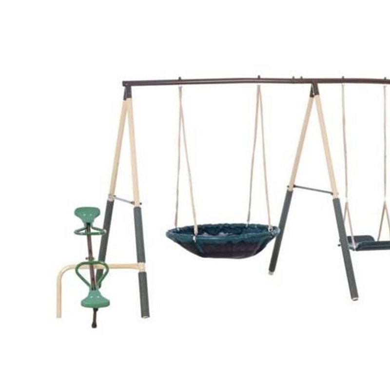 XDP Recreation Deerfield 10 Child Capacity Kids Swing Set Backyard Play Set