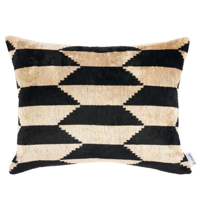 Ankara Silk Velvet Lumbar Pillow