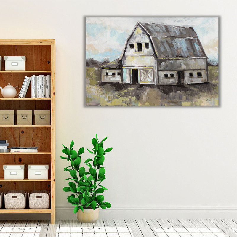 Tranquil Barn - reproduction d'art sur toile, H 24 po x l 36 po