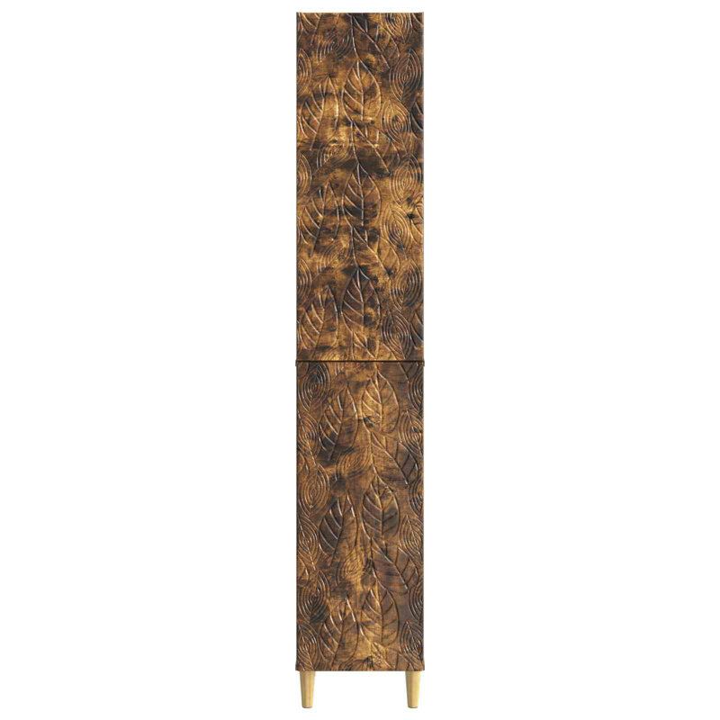 2 -Door 4 Storage Cabinet, Smoked Oak