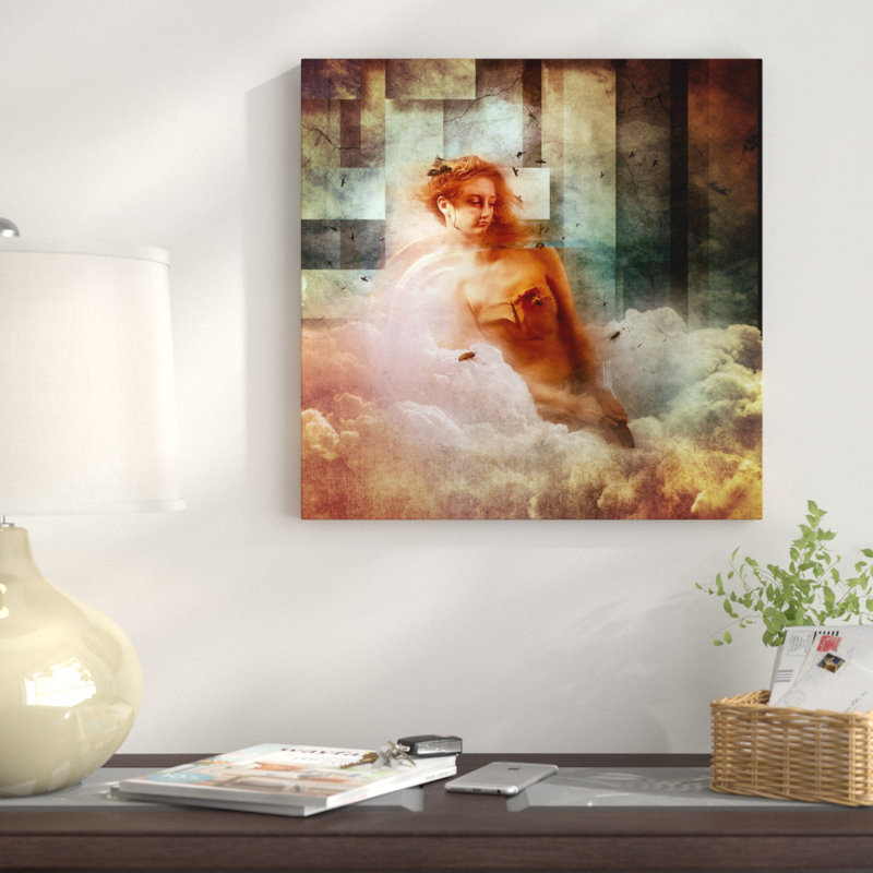 «Clouds», impression sur toile, H 26 po x l 26 po x P 1,5 po, Pas de tapis, Toile tendue