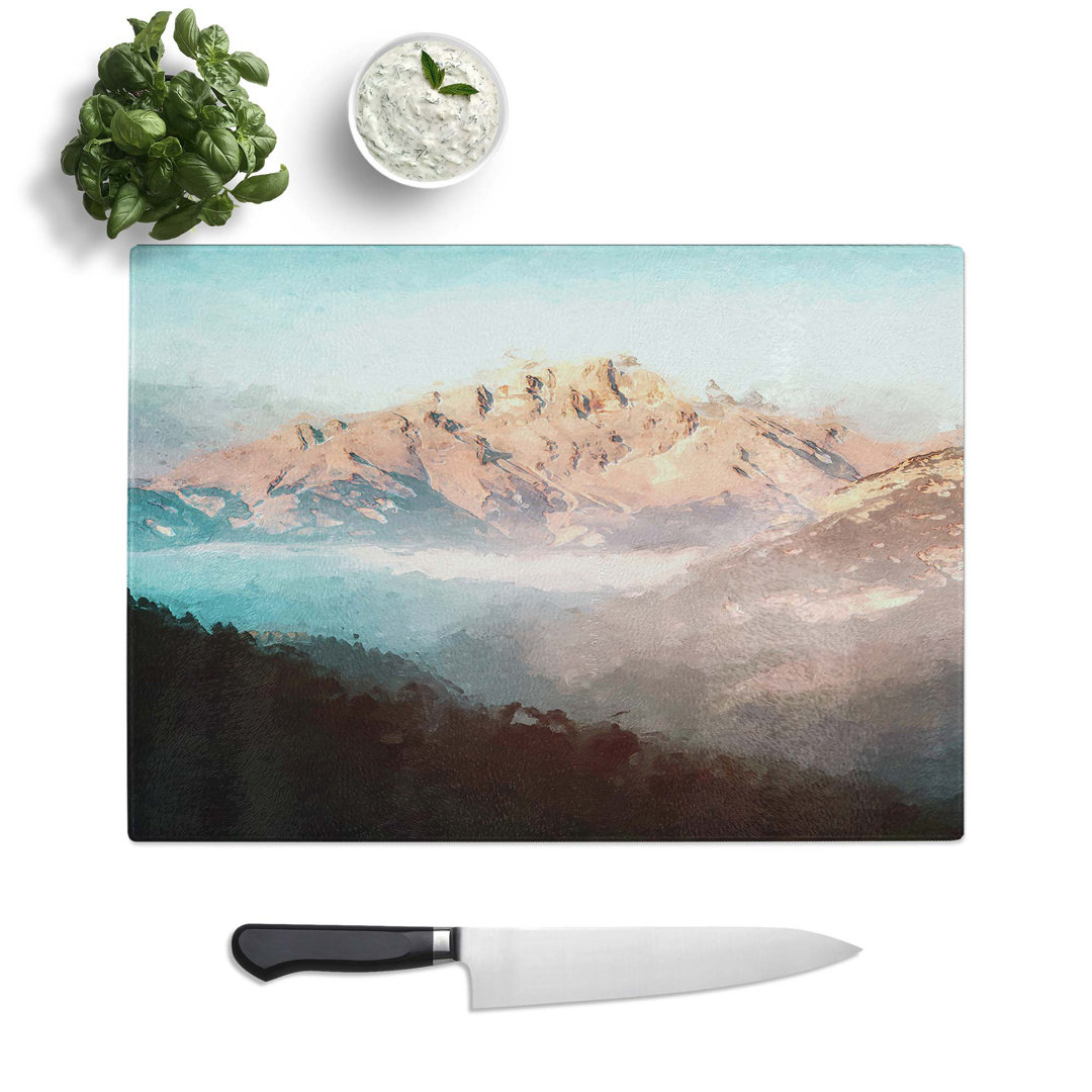 Glass Fog Over Misurina Mountain in Italy in Abstract Chopping Board