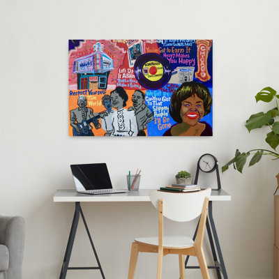 Mavi agrafes, art mural contemporain