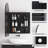 20"x30" Bathroom Medicine Cabinet With Mirror,Modern Vanity Medicine Cabinet Mirror with Storage, Recessed and Surface Wall-Mounted,Black Metal, Stable, Easy Installation-1112656891-1109283988