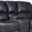 Causeuse inclinable 73,2 po - Similicuir, inclinables doubles 90 ° à 160 °, console centrale avec 2 porte-gobelets.-116984912