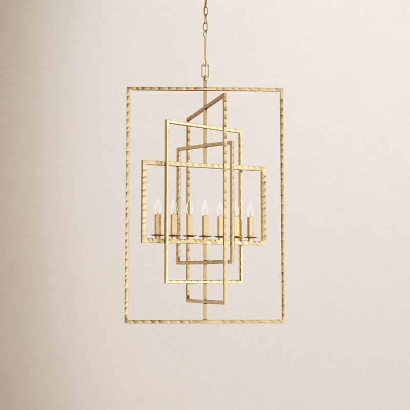7 - Light Dimmable Lantern Square / Rectangle Chandelier