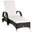 Chaise longue d'extérieur en osier à dossier réglable en rotin de polyéthylène à 5 niveaux avec dossier en osier-91185165-91185164