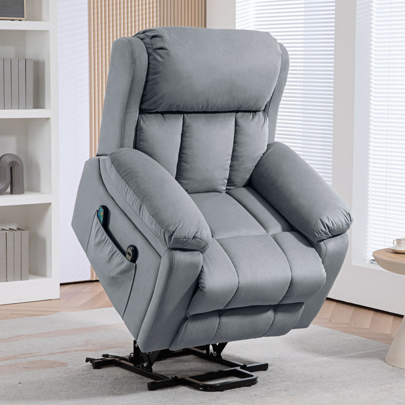 Gosselke Power Lift Recliner Chair with Vibration Massage and Heat, Grey