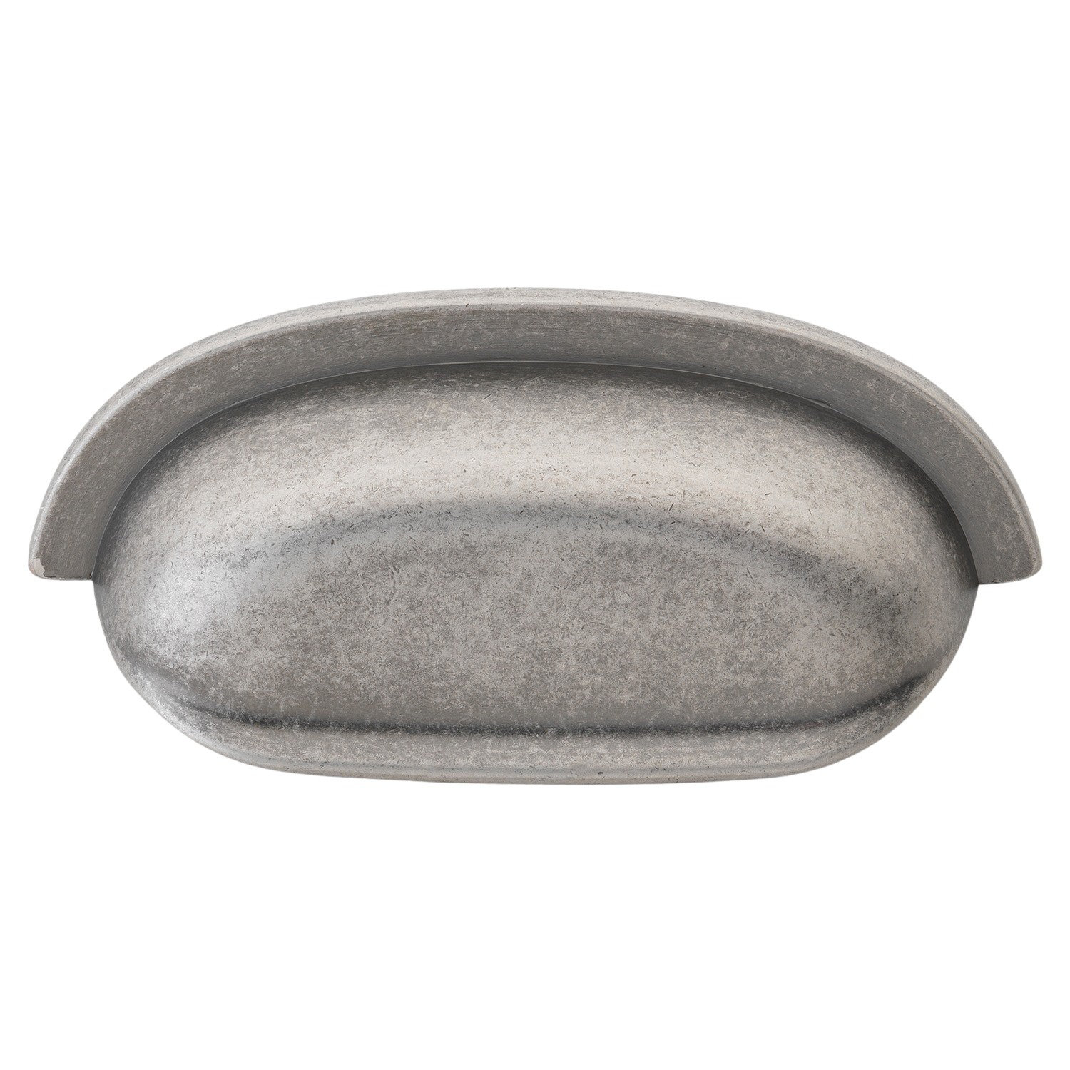 2.5" Cup Bin Cabinet Pull, Weathered Nickel