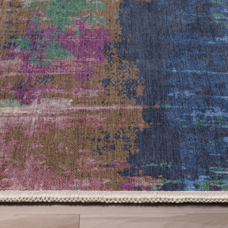 Tapis multicolore Nuzzo Mandala Boho, Rectangle 9 pi 10 po x 13 pi