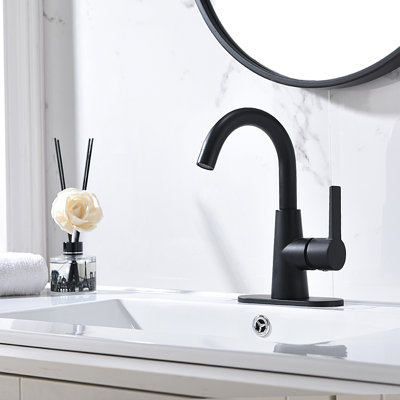 Centerset Single-handle Bathroom Faucet with Drain Assembly