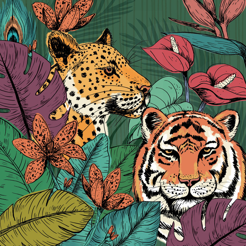 Tropical Forest Background by Diane555 - No Frame Print on Canvas, 76cm H x 51cm W