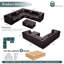 Canapé modulaire en cuir synthétique modulaire 132,5