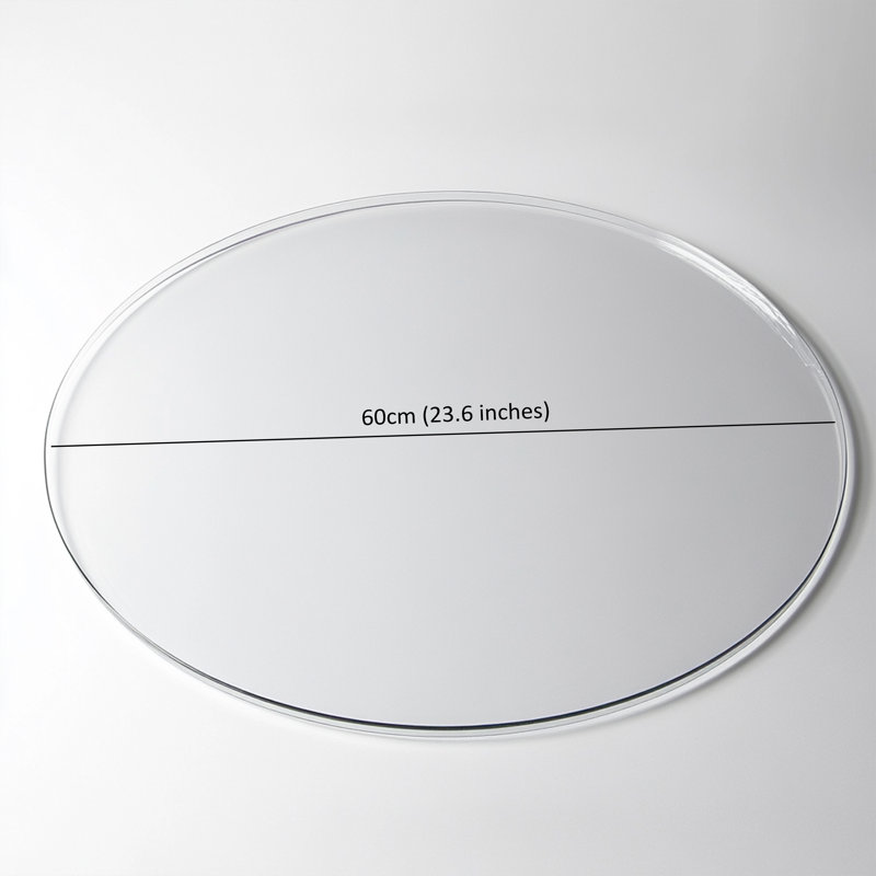 Round Clear Dining Coffee Table Mat Protector, 60cm L