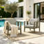 Chaise longue d'extérieur en bois de teck avec coussin et accoudoirs Junco-897636980-897636983