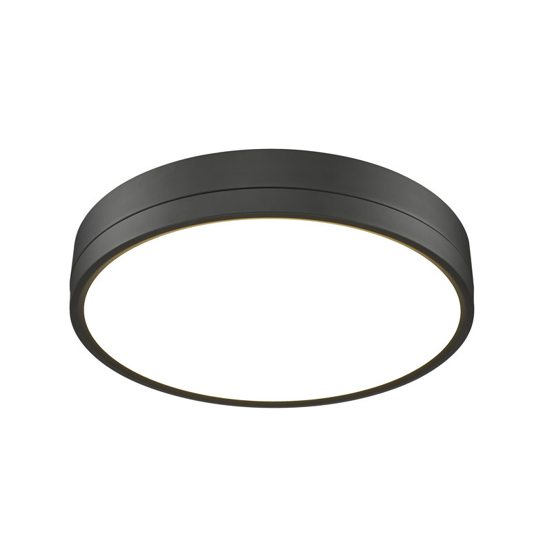 Plafonnier encastré 1 lumière Brexleigh en noir mat, Noir mat