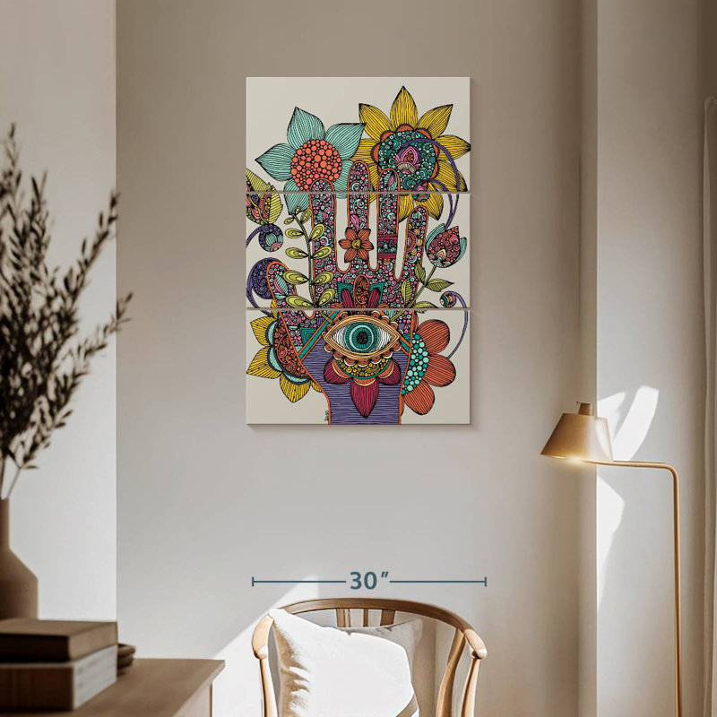 Adella Hamsa Eye, 57" H x 36" W