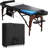 Luxton Premium Memory Foam Massage Table with Rolling Case, Washable Sheets, Thicker and Wider