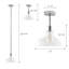 Luminaire suspendu en forme de dôme à 1 lumière Movses-24166313-93841057