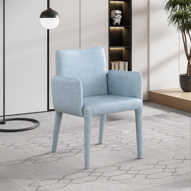 Iszabella 25'' Wide, Blue Vegan Leather