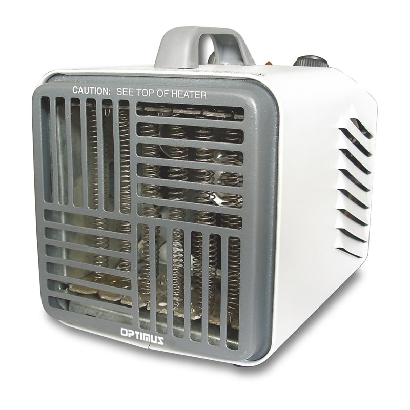 Optimus 1500 Watt 5100 BTU Electric Compact Space Heater with Adjustable Thermostat