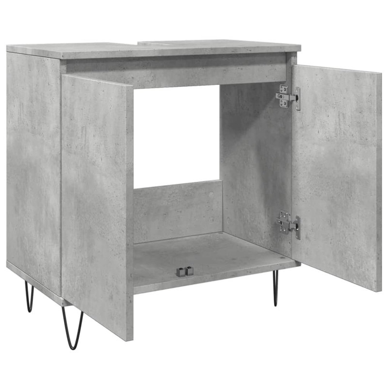 Connellsville Freestanding Bathroom Cabinet, Concrete Grey