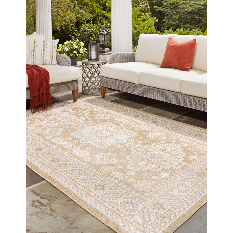 Tapis intérieur / extérieur Danera Southwestern, Rectangle de 10 pi x 14 pi