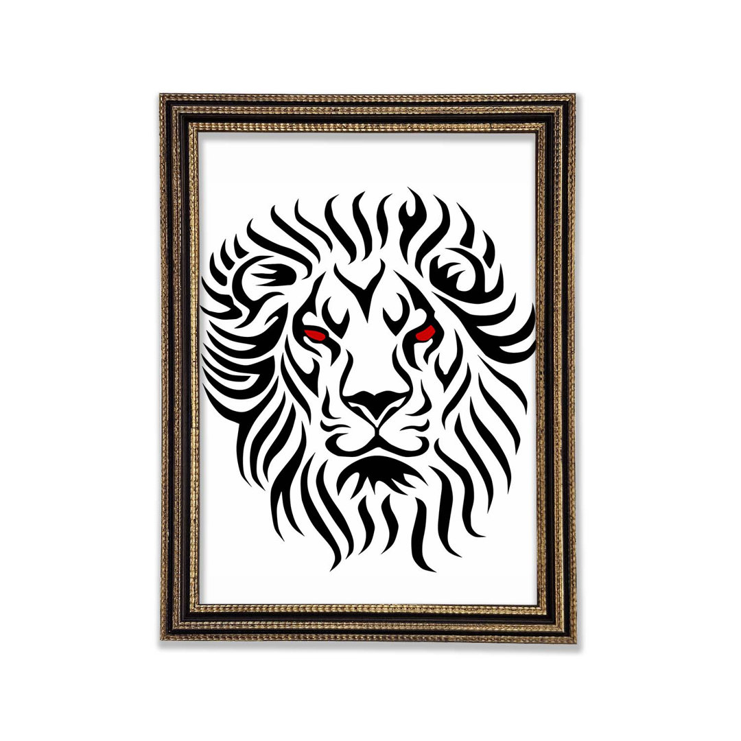 Fierce Lion Eyes - Bilderrahmen Kunstdrucke