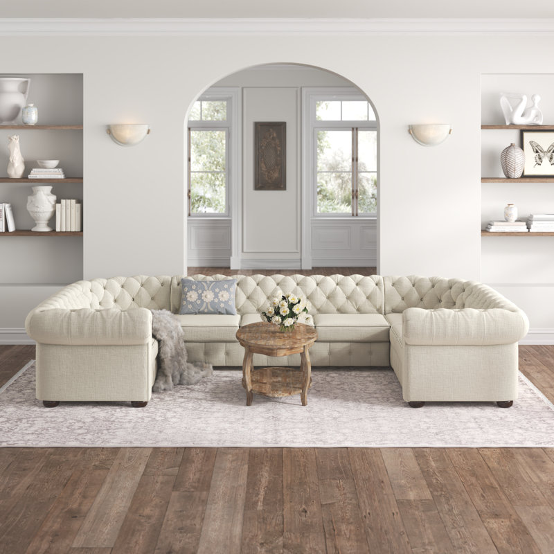 Canapé modulaire Huskins, Lin beige chiné