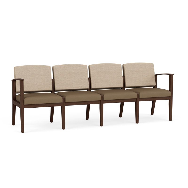 Table de bout en bois Amherst, Noyer Riftwood, Chambray calcaire / Patriot Plus taupe
