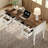 Living Room Table Set 56" Farmhouse Desk & 75" TV Stand With Bookshelves, Home Office Desk With Storage, Wooden Computer Desk With File Drawers For Home Office, Rustic White-1047112599