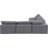 Hripsik Velvet L-Shaped Sectional Reversible-87141422