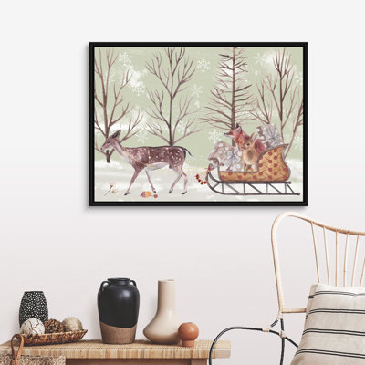 «Christmas Time II» par Melissa Wang - peinture sur toile tendue