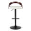 Tabouret de bar réglable Laurenzio avec repose-pieds droit en T-94351918-94351923