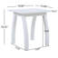 Table de bout en bois de polyuréthane blanc pour jardin et patio, 19 po de long, facile à nettoyer et entretenant la pelouse, 19,73 de haut, assemblable-556056976