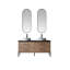 Ensemble de meuble-lavabo double 60 po avec miroir Mundy