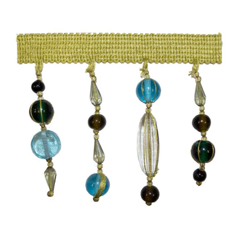 Tissu de franges à couture de perles, Écume de mer