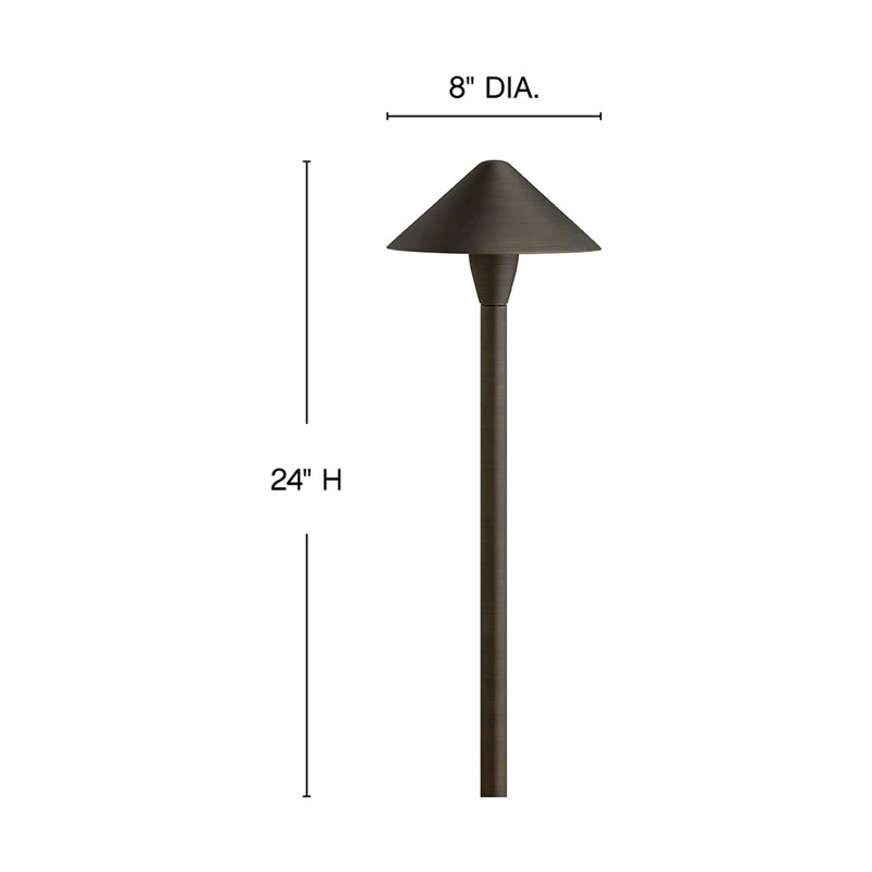 Hardy Island Path Light Other Low Voltage Metal Pathway Light, 24" H x 8" W x 8" D