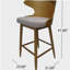 Tabouret de bar moderne en bois, tabouret de bar moderne en tissu Mid-Century, ensemble 2 pièces