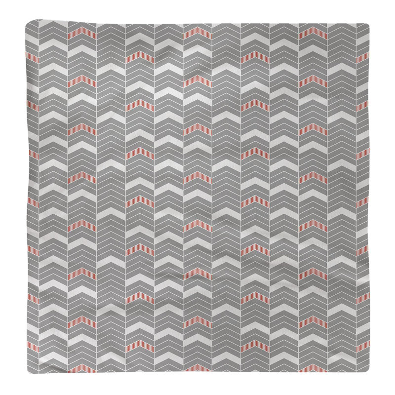 Serviette en coton bicolore lignée Stephenie, H 0,1 po x l 10 po x P 10 po, Rouge, Polyester sergé
