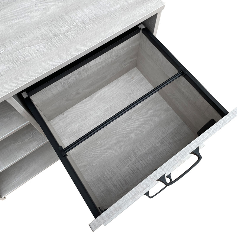 Ensemble de bureau rectangulaire 2 pièces Hitchin, Gris clair