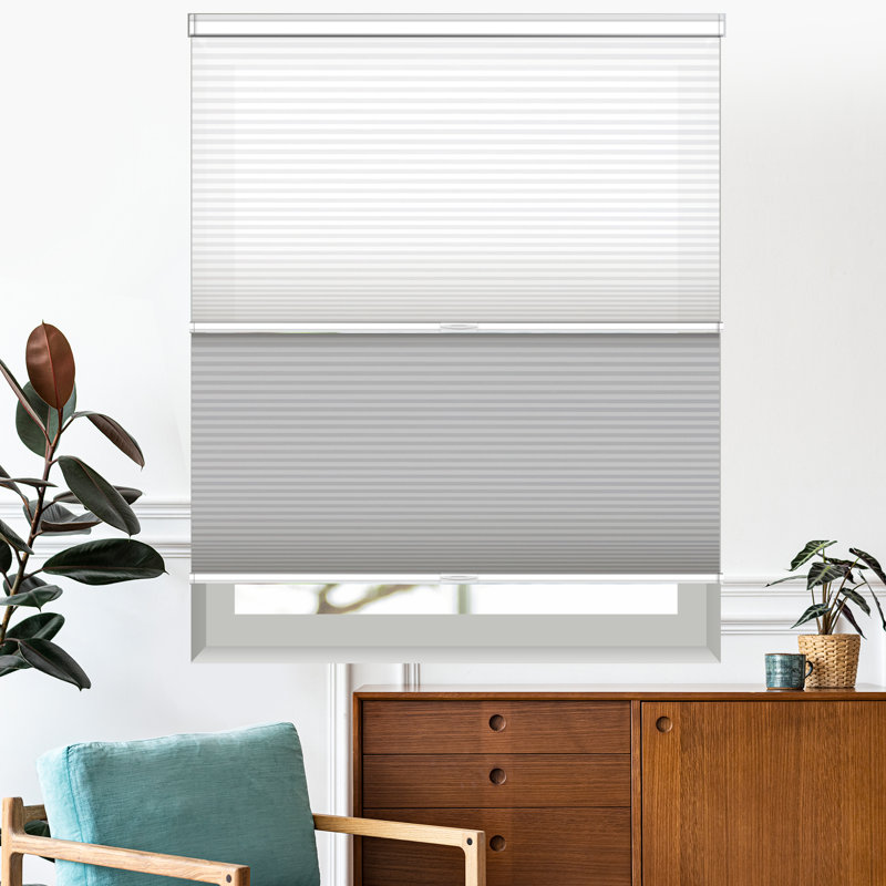 Chainless Day and Night Cellular Shade, L 41 po x L 48 po, Blanc