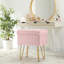 Tabouret de coiffeuse moderne avec 4 pieds en métal et rangement, repose-pieds multi-usage pour chambre de maquillage-801842867
