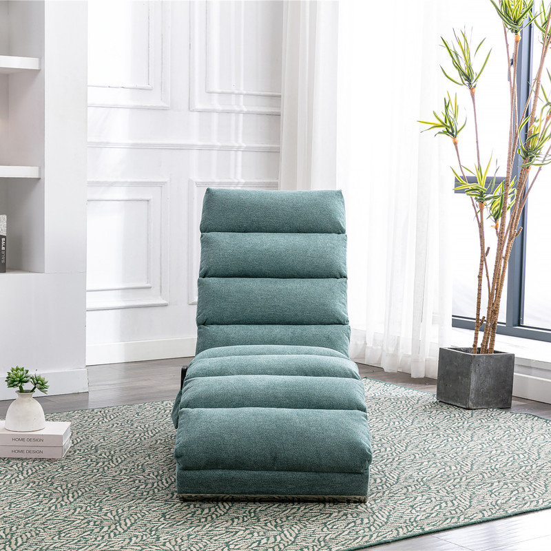 Linen Massage Chaise Lounge Indoor with Remote Control,Ergonomic Electric Massage Long Lounger with 5 Modes for Office, Living Room,Bedroom ()
