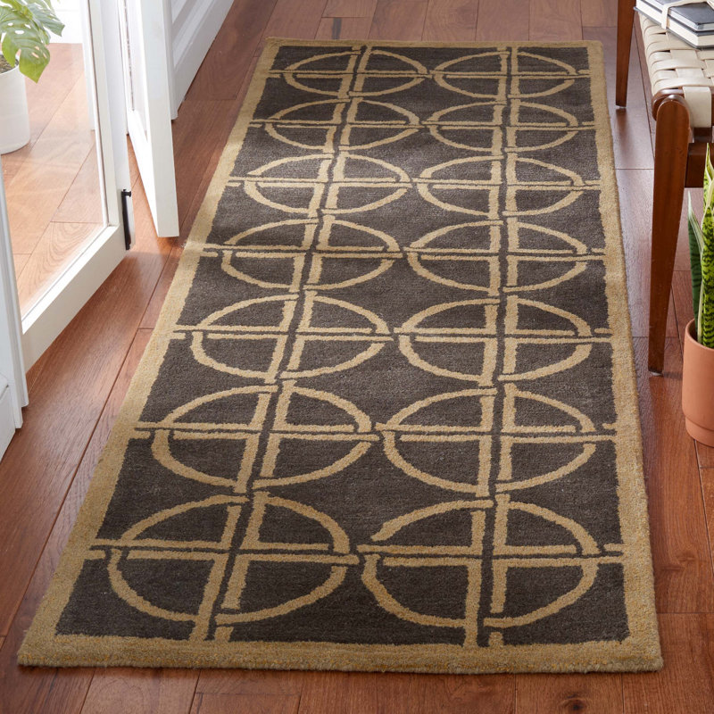Soho Hand Tufted Wool Geometric Rug, Runner 2'6" x 8'